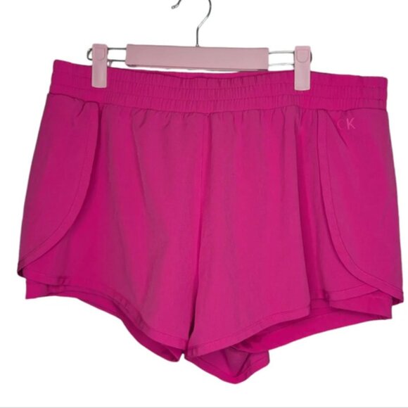 Calvin Klein Pants - Calvin Klein  2 in 1 Running Dolphin Shape Athletic Shorts Hot Pink XL